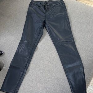 White House Black Market Blue Faux Leather Pants